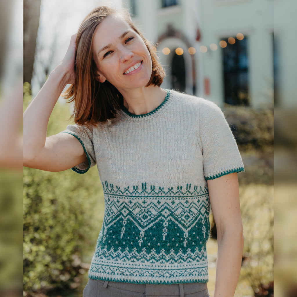 Hayat Top by Zanete Knits (long-sleeved version)