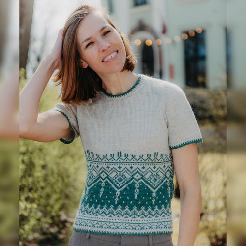 Hayat Top by Zanete Knits (long-sleeved version)