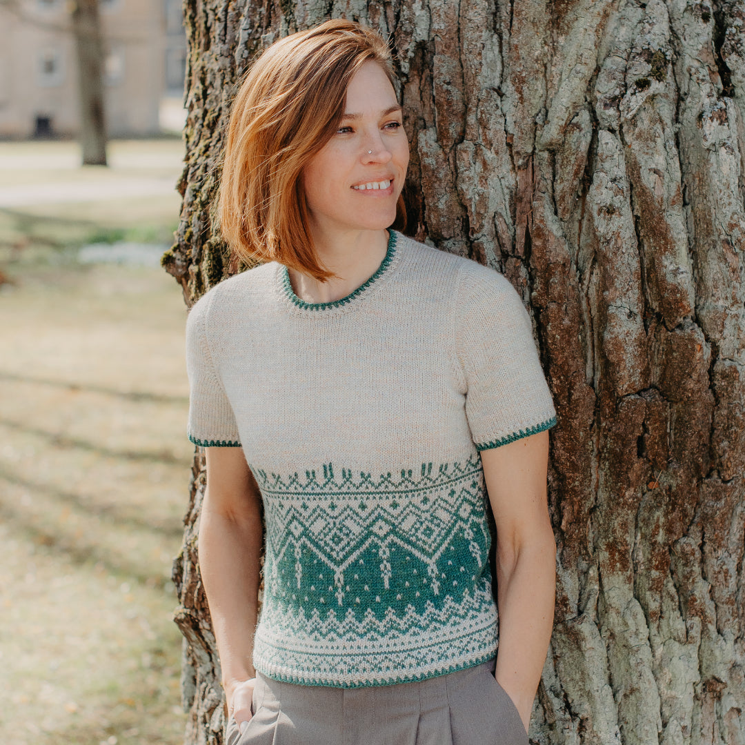 Hayat Top by Zanete Knits (long-sleeved version)