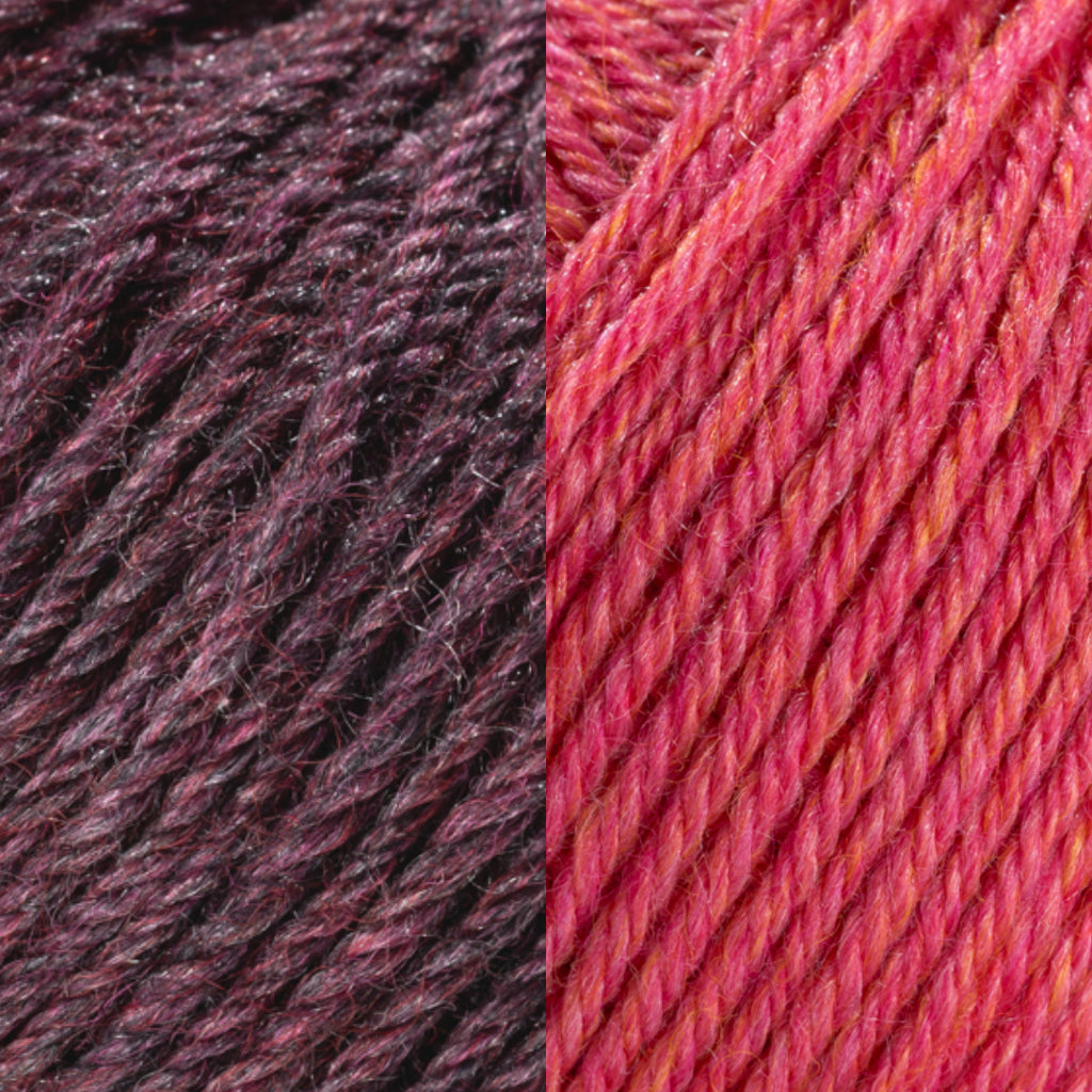 "Main: Mulberry Dusk / Contrast: Lilly Pilly"