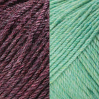 "Main: Mulberry Dusk / Contrast: Wild Mint"