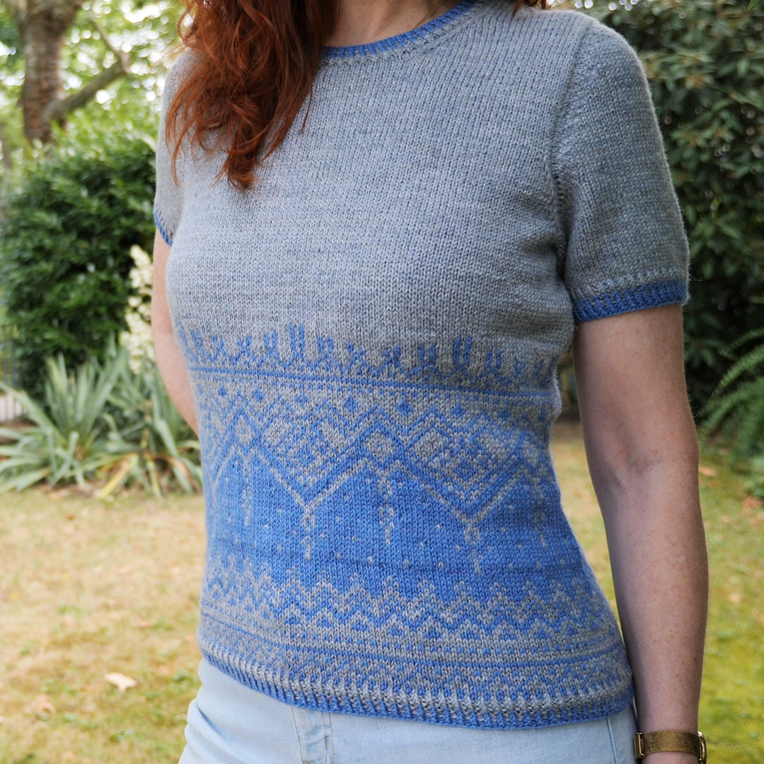 Hayat Top by Zanete Knits (short-sleeved version)