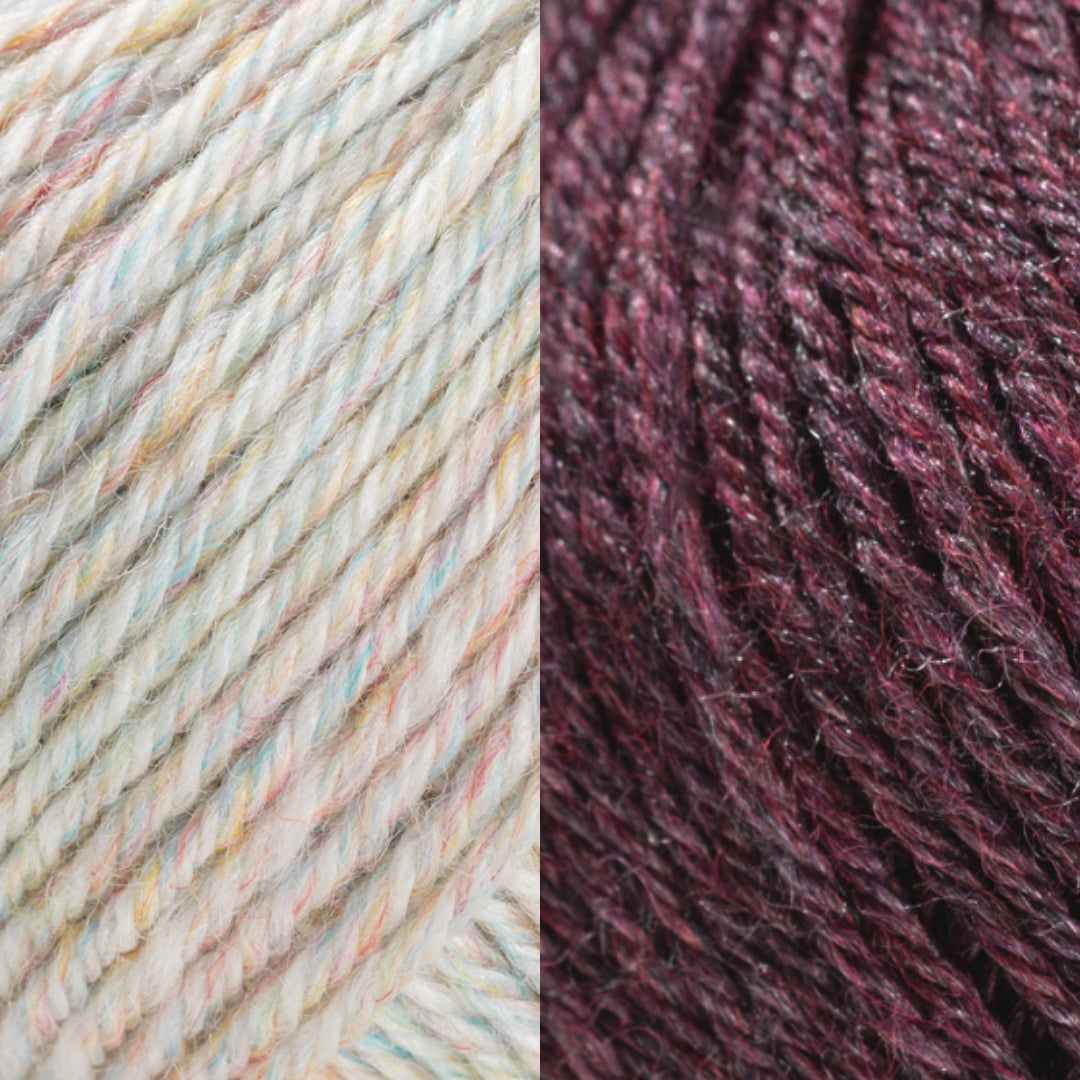 Main: White Opal / Contrast: Mulberry Dusk